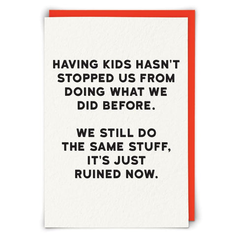Ruined Now Greeting Card