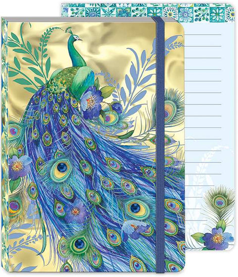 Peacock on Gold Notebook