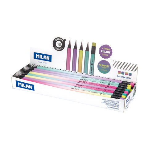 Milan Sunset Range HB Pencil with Eraser