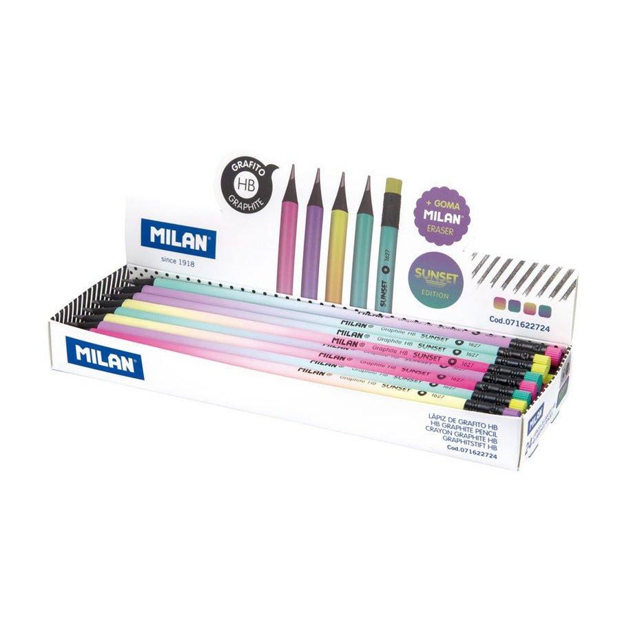 Milan Sunset Range HB Pencil with Eraser