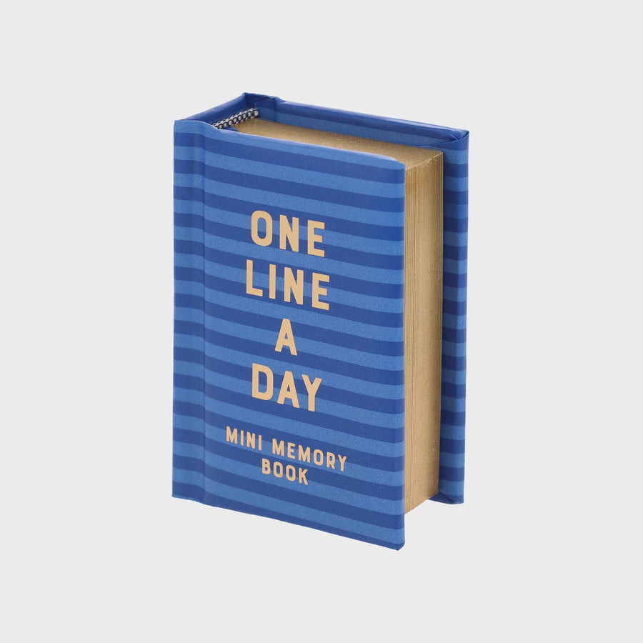 Navy Stripes Mini One Line a Day A One-Year Memory Book