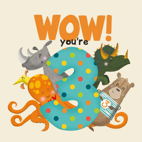 Wow You're 3 Birthday Booklet