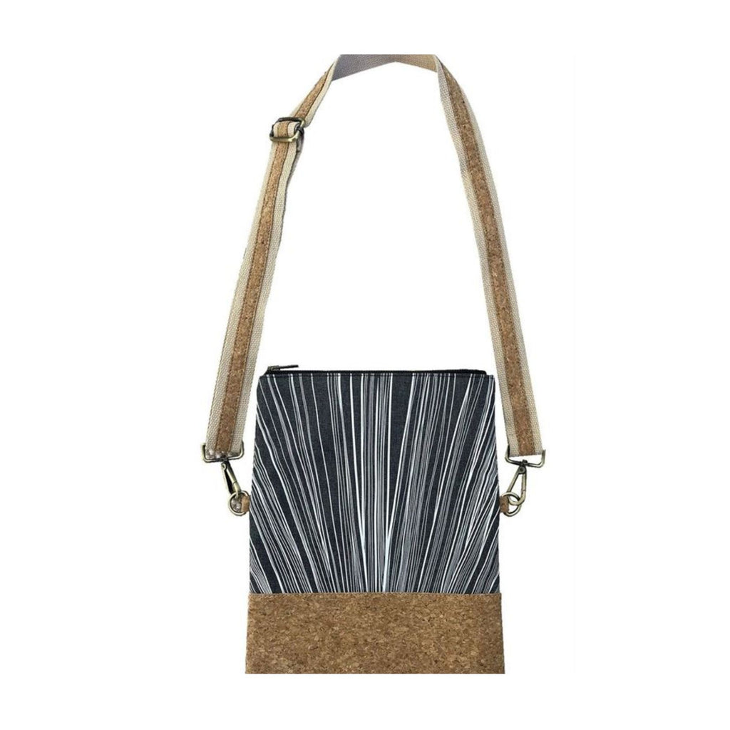 Ti Kouka White on Dark Grey Cork Fabric Bag