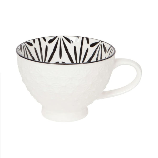 White Stamped Latte Mug