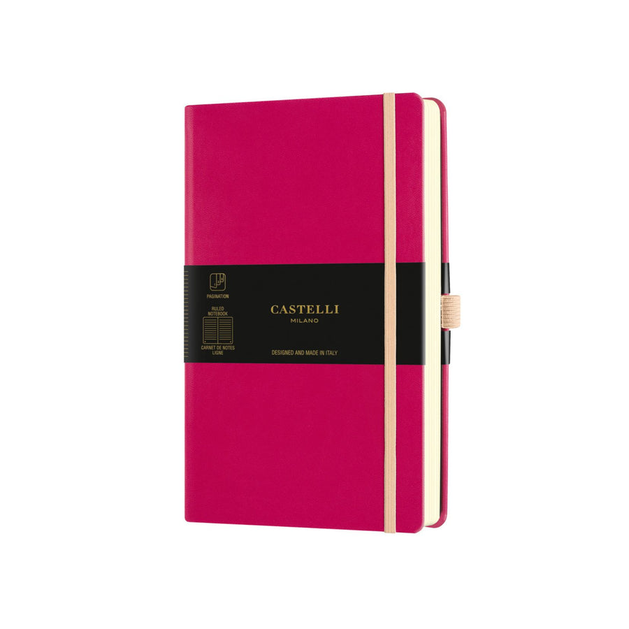 Castelli Notebook Aquarella A5 Ruled Amaranth