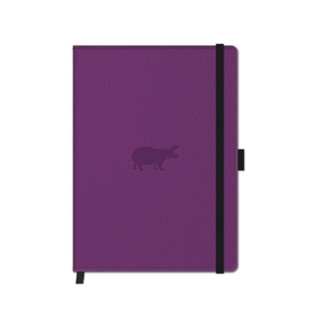 Dingbats Wildlife Purple Hippo Notebook A5 Blank