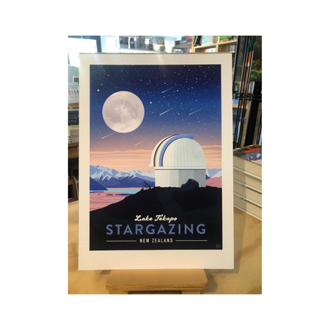 Tekapo Stargazing A4 Poster