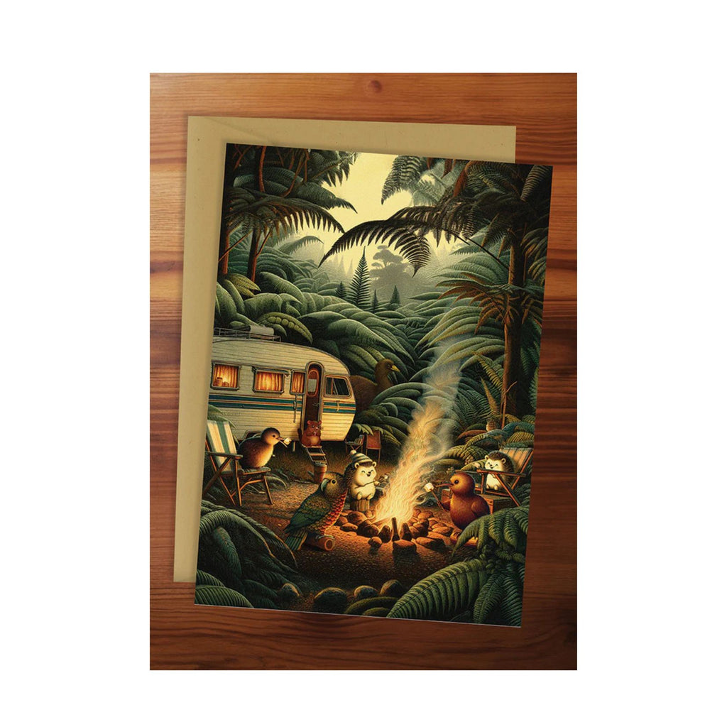 Around the campfire Greeting Card