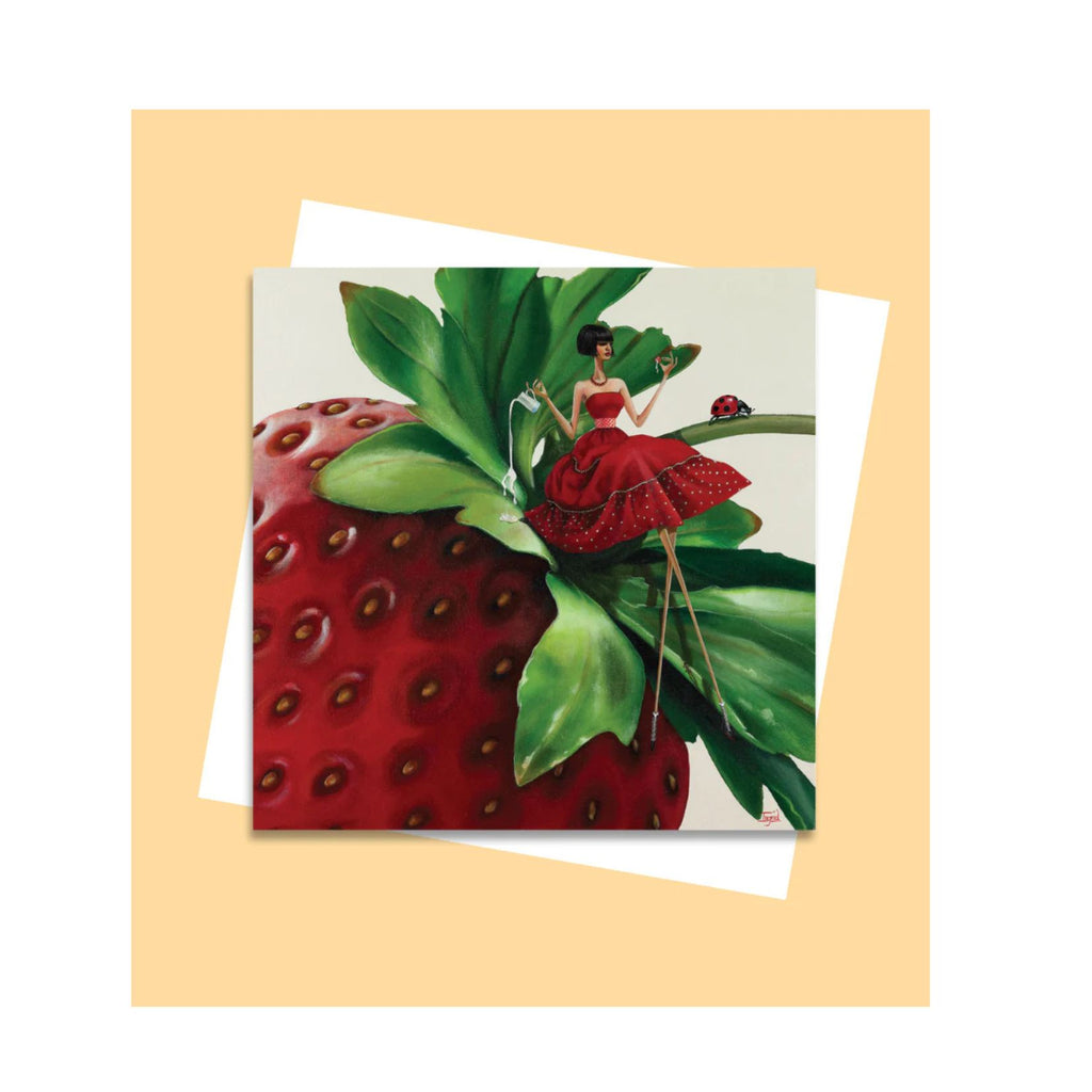 LL21 Strawberries & Cream Greeting Card