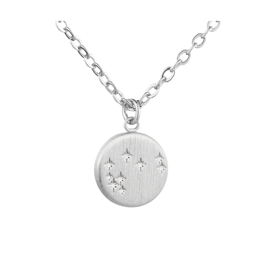 Round Mystical Matariki Necklace - Silver