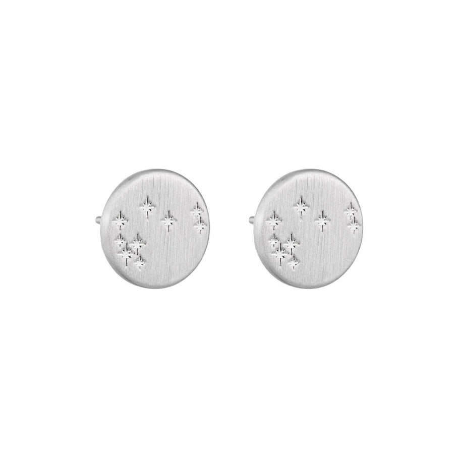 Round Mystical Matariki Stud Earring - Silver