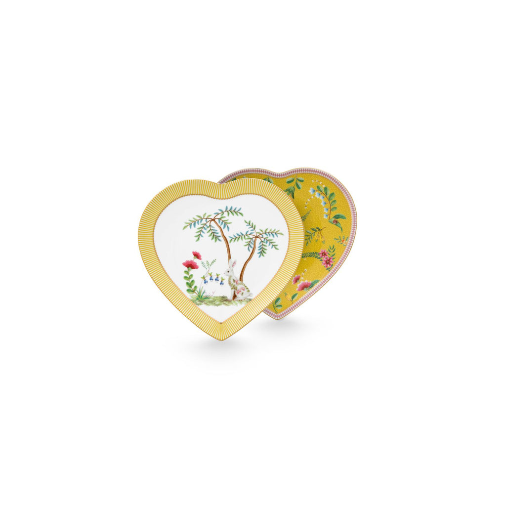 Set 2 Heart Shaped Plates La Majorelle Yellow