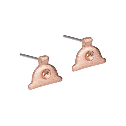 Shepard Whistle Earrings - Rose Gold