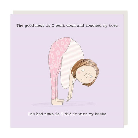 Touch My Toes Greeting Card