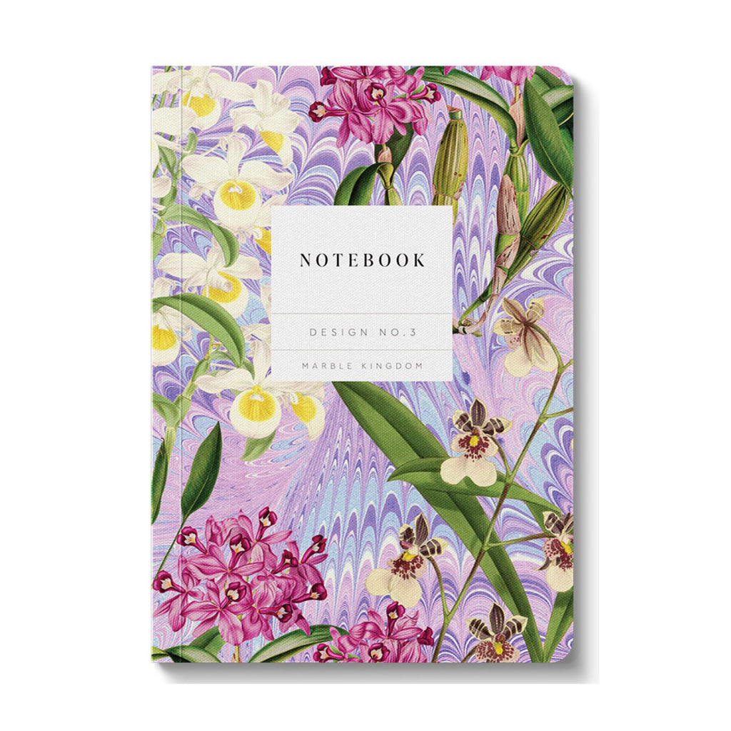 Kaleido A6 Notebook - Marble Orchids