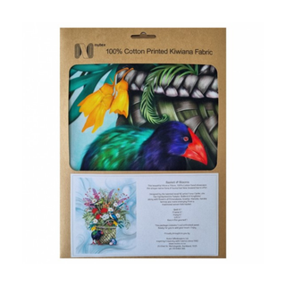 Kiwiana Fabric Panel - Basket & Blooms