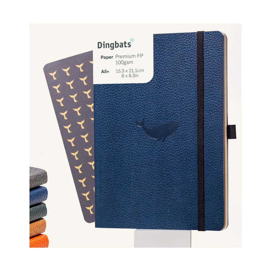 Dingbats Wildlife Blue Whale A5 Soft Cover lined