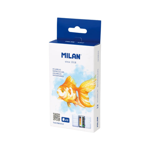 Milan Watercolour Paint Set 12 Colour