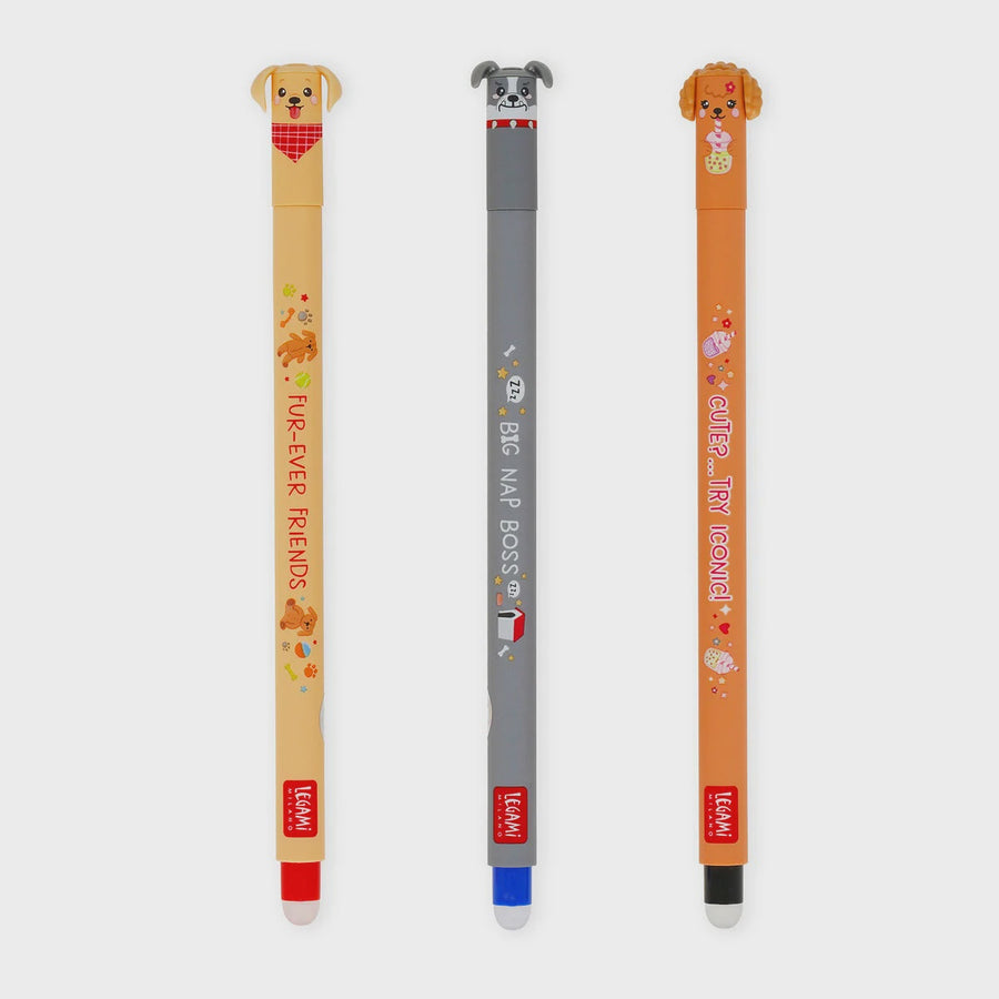 Set 3 Erasable Pens Fur-Ever-Friends