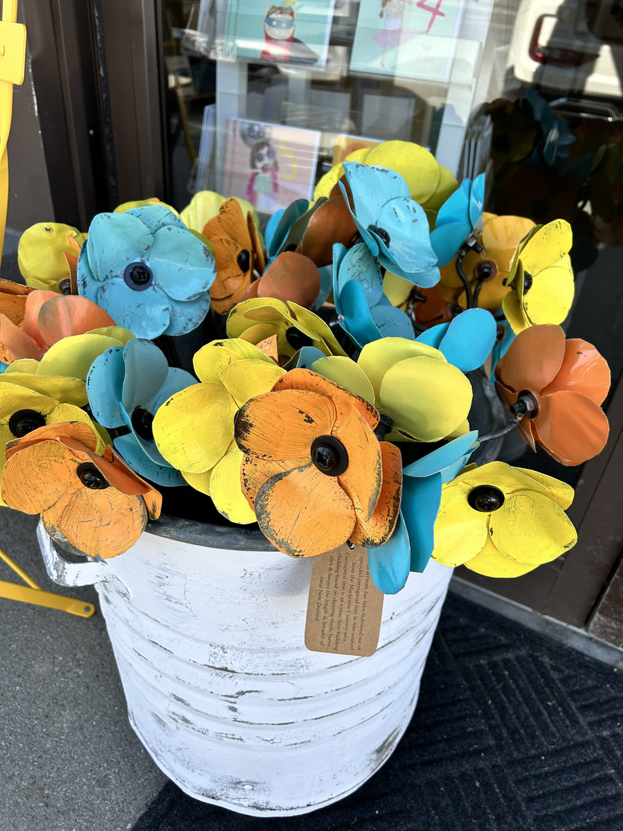 Metal Poppies 3pc