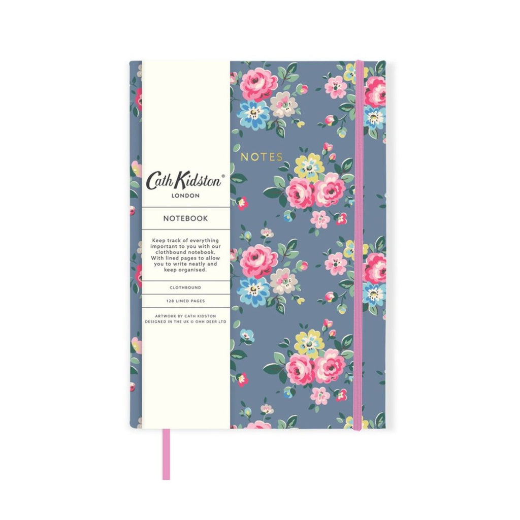Cath Kidston A5 Slate Grey Floral Notebook