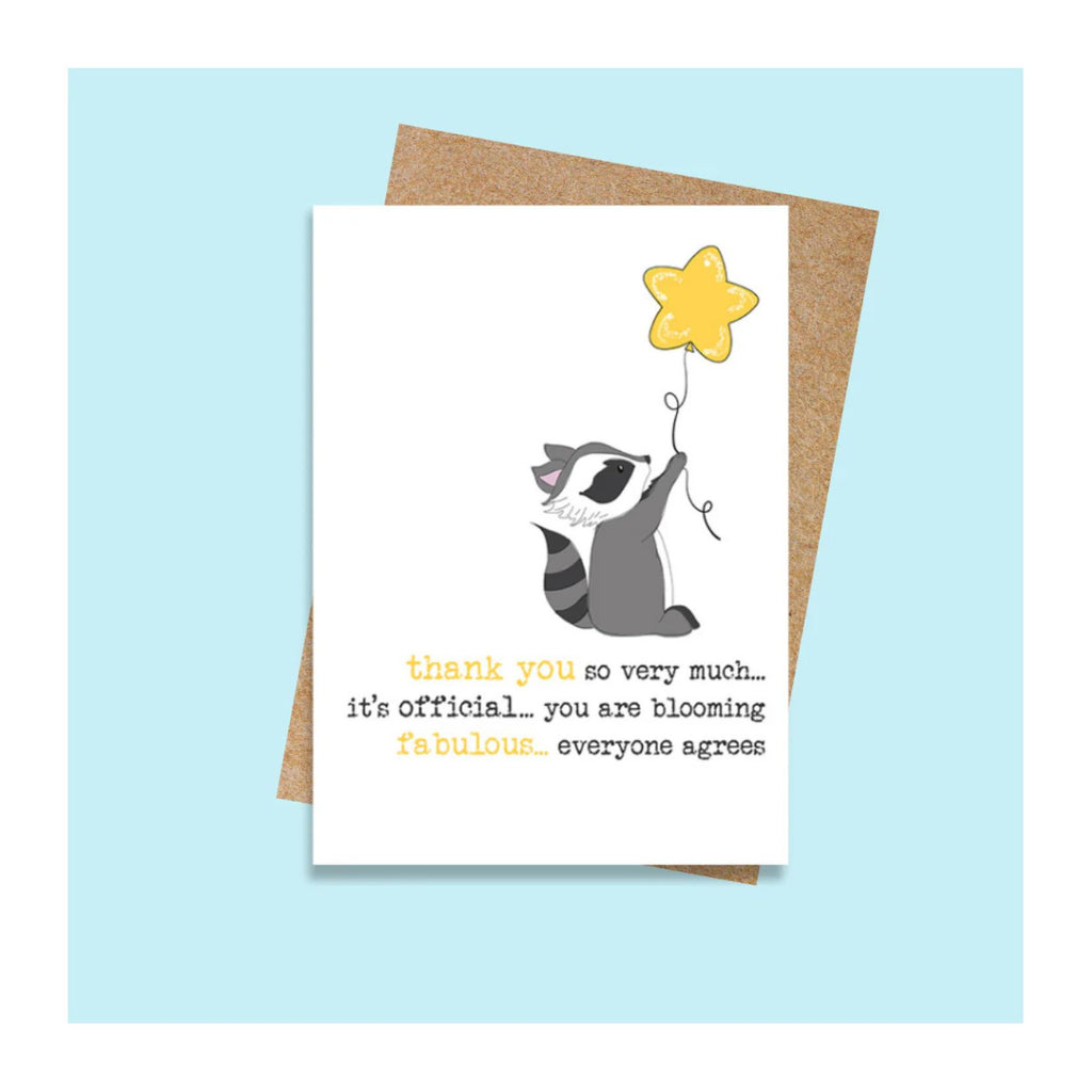 Racoon Blooming Fabulous Card