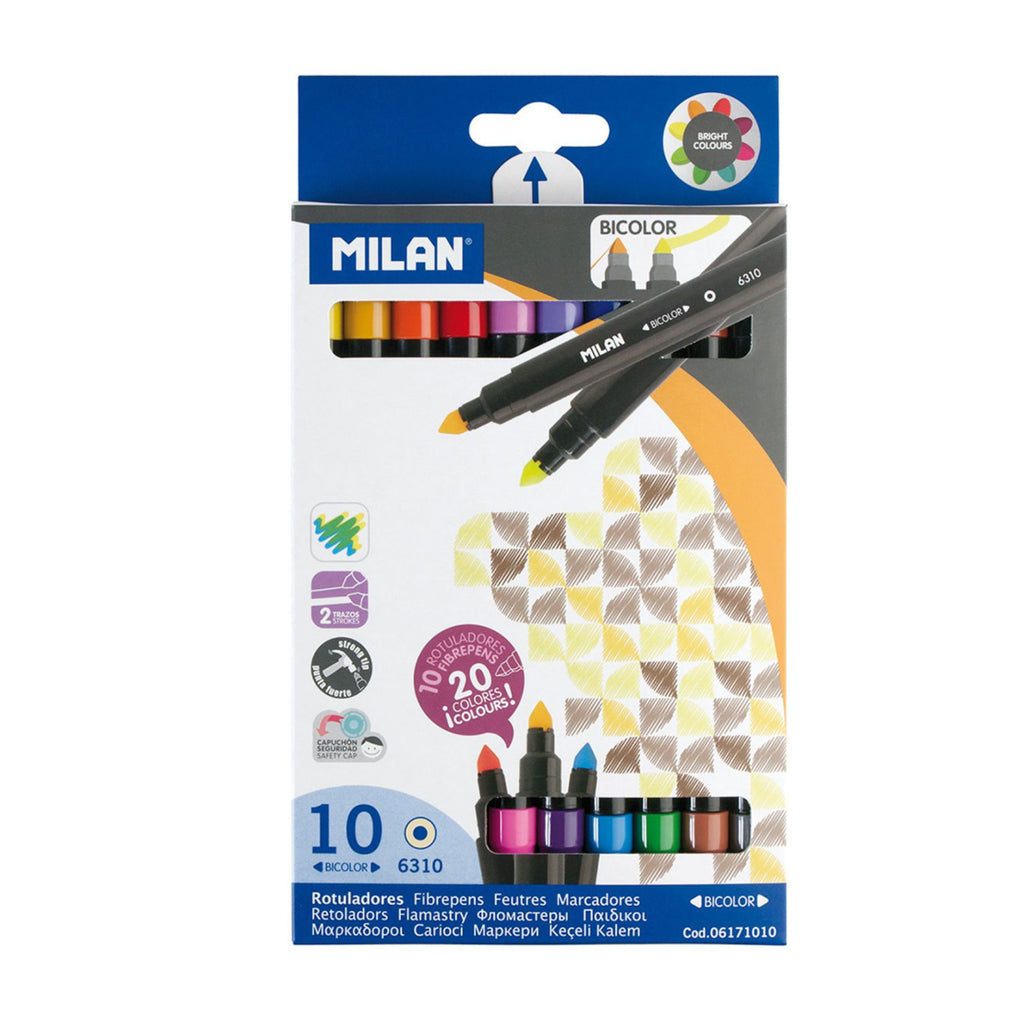 Milan Bicolor Markers 10 pack