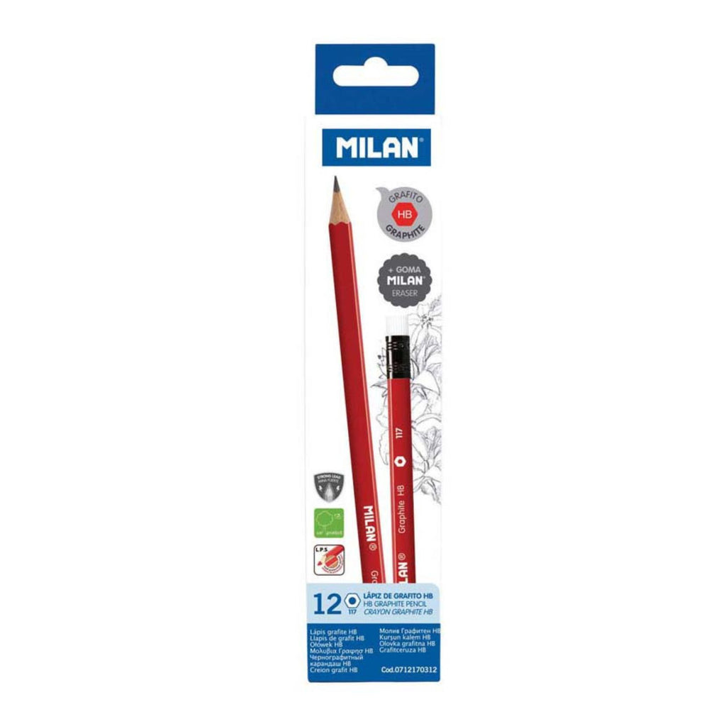 Milan 12 Pack HB Graphite Pencils