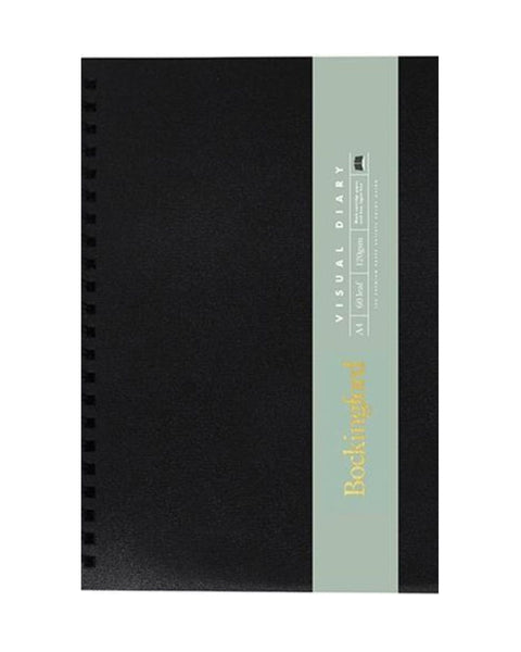 Bockingford Visual Diary A4 60 Leaf Black 120gsm