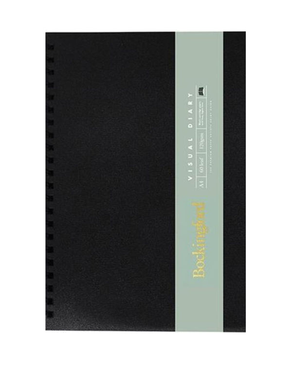 Bockingford Visual Diary A4 60 Leaf Black 120gsm