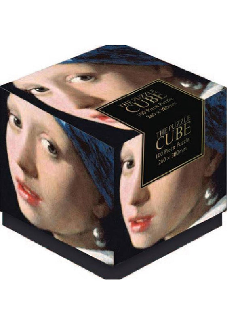 100 pc Cube Jigsaw Girl With Pearl