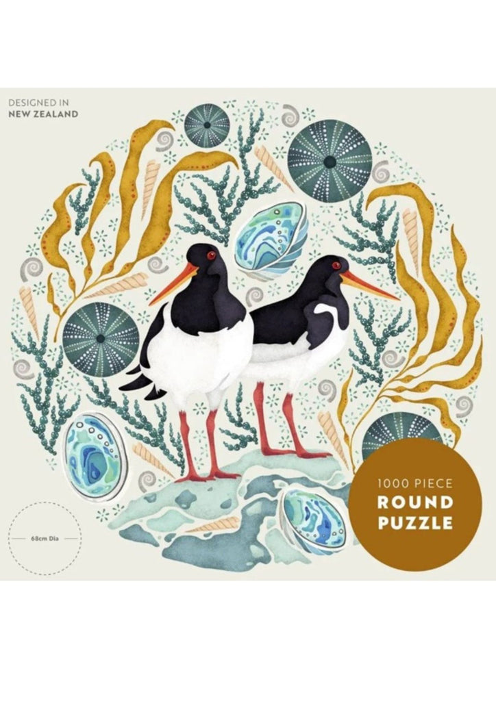 Oystercatchers Round 1000 pc Puzzle