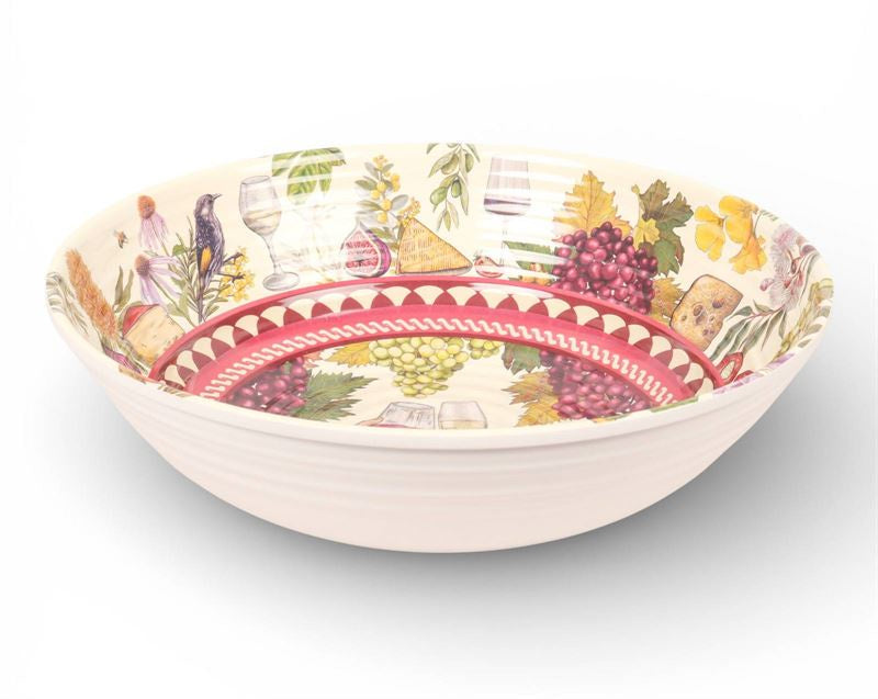 Vineyard Visions - Melamine Salad Bowl