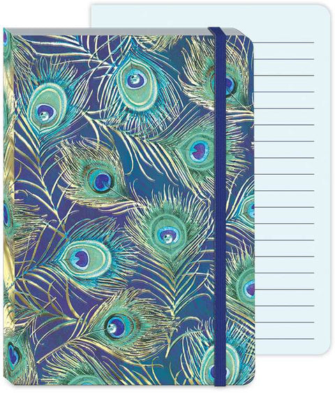 Peacock Feathers Soft Cover Notebook