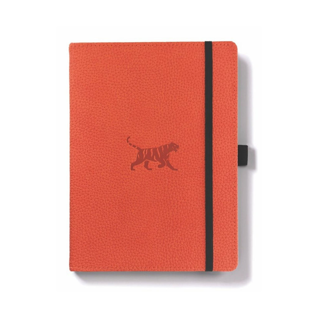 Dingbats Wildlife Notebook Orange Tiger Dotted A5