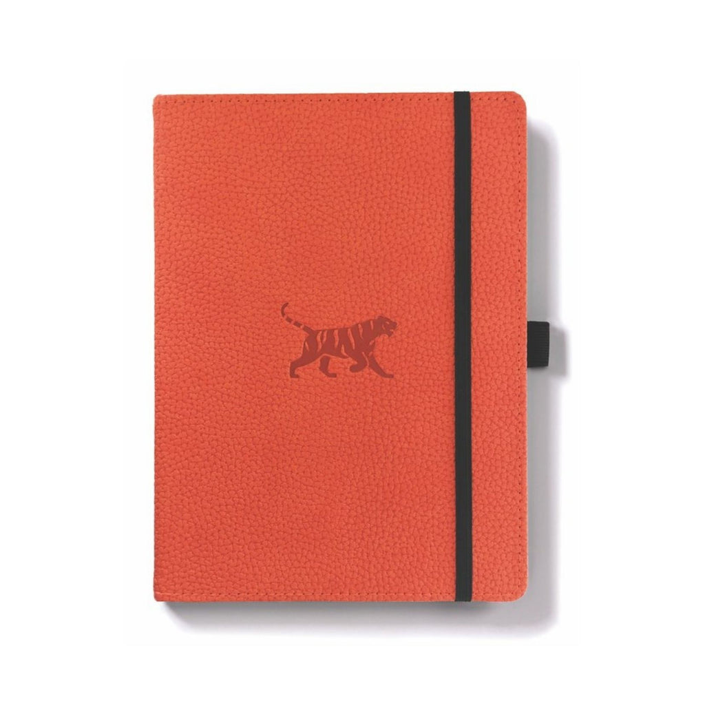 Dingbats Wildlife Notebook Orange Tiger Plain A5