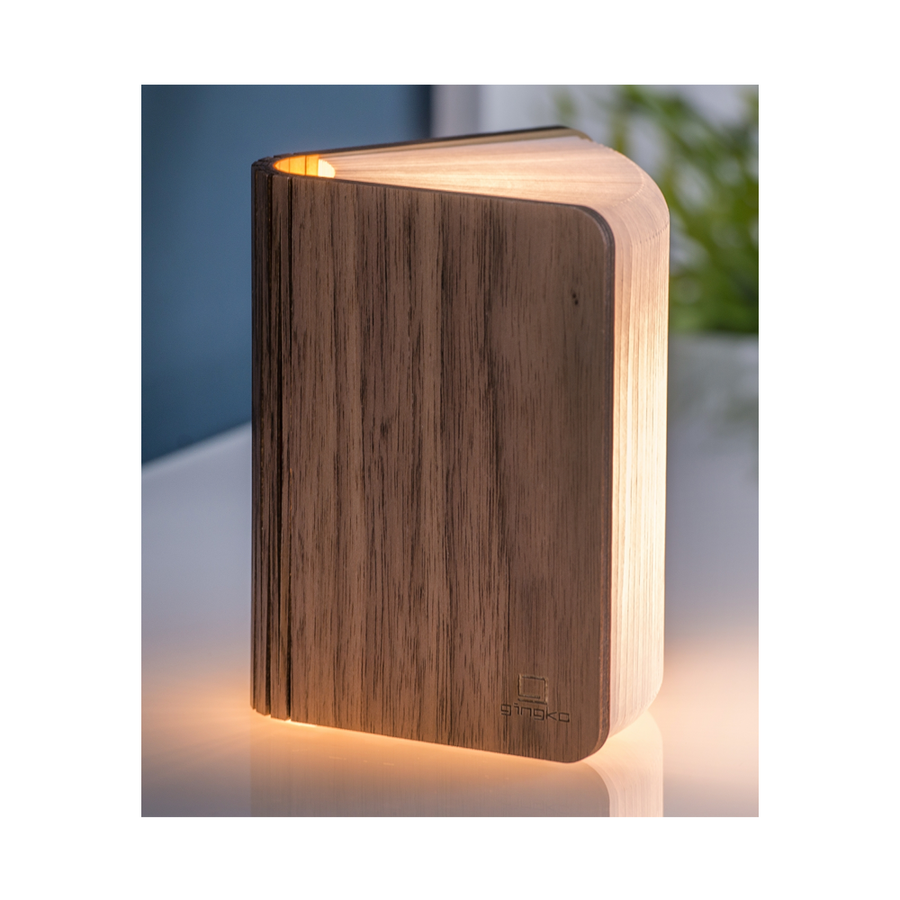 WALNUT MINI SMART LED LIGHT BOOK