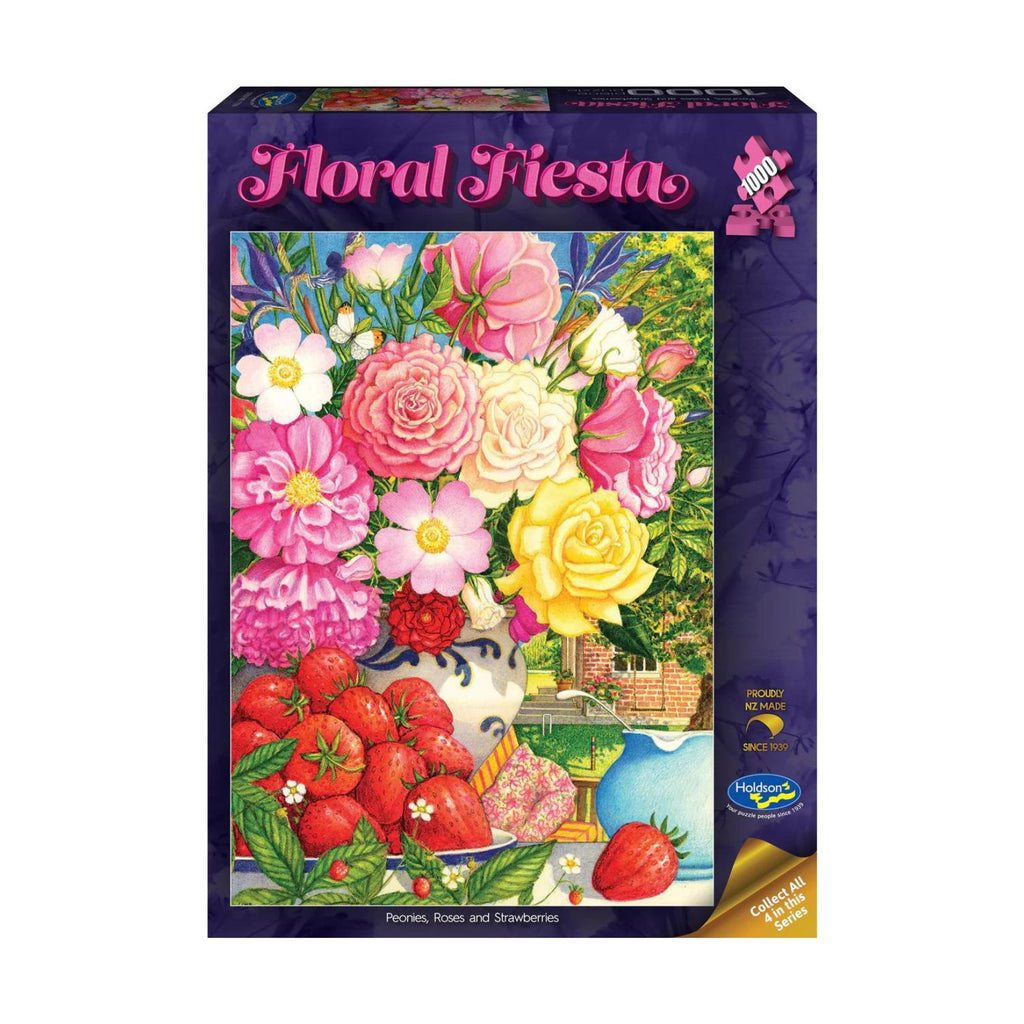 Floral Fiesta Strawberries 1000 pc Jigsaw