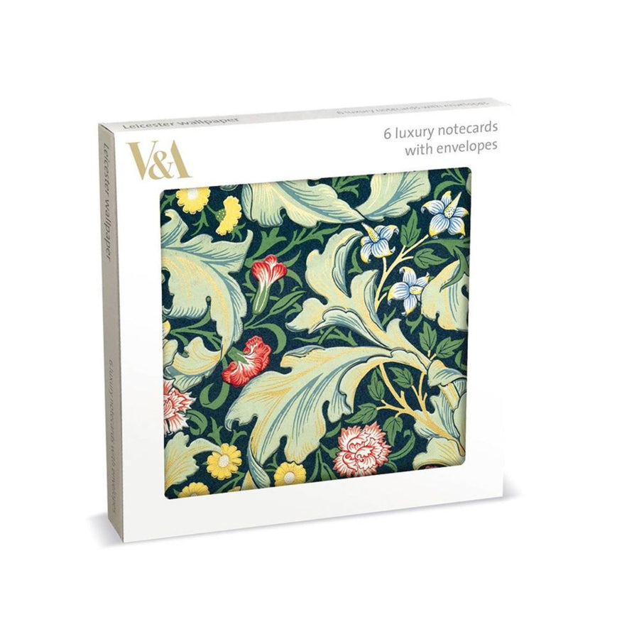 Leicester Wallpaper Lux Sq Notecards x 6