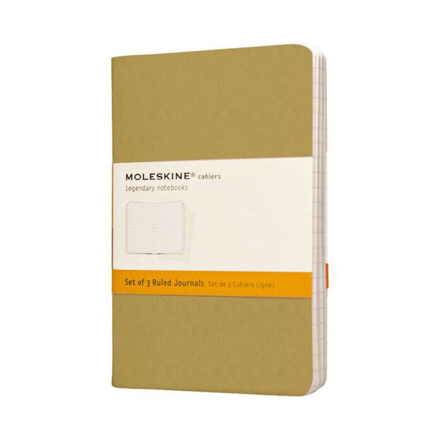 Moleskine Brown Pocket Ruled Journals Set of 3