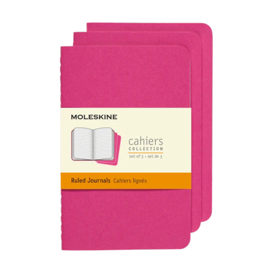 Moleskine Ruled Set of 3 Journals Pink