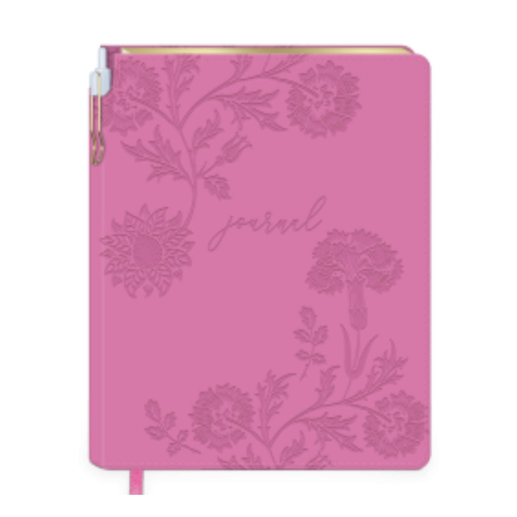 Rose Floral Lined Journal with Pen