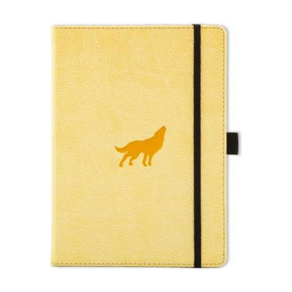Dingbats Wildlife Notebook Cream Wolf Dotted A5