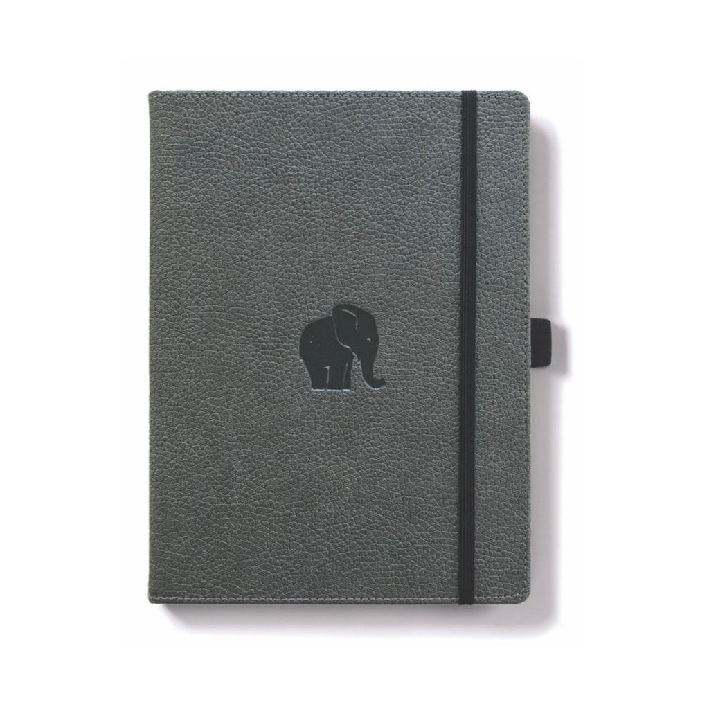 Dingbats Wildlife Notebook Grey Elephant Dotted A5