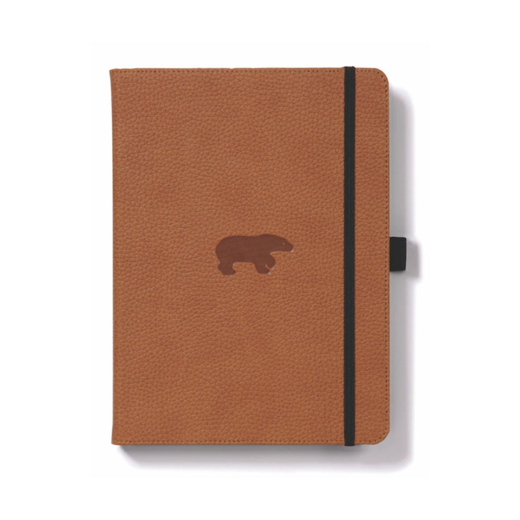 Dingbats Wildlife Notebook Brown Bear Plain A5