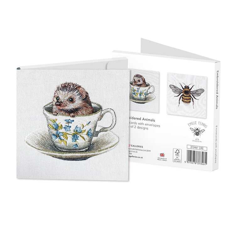 Embroidered Animals Notecard Set
